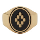 Marcelo Burlon County of Milan Gold and Black Cross Ring