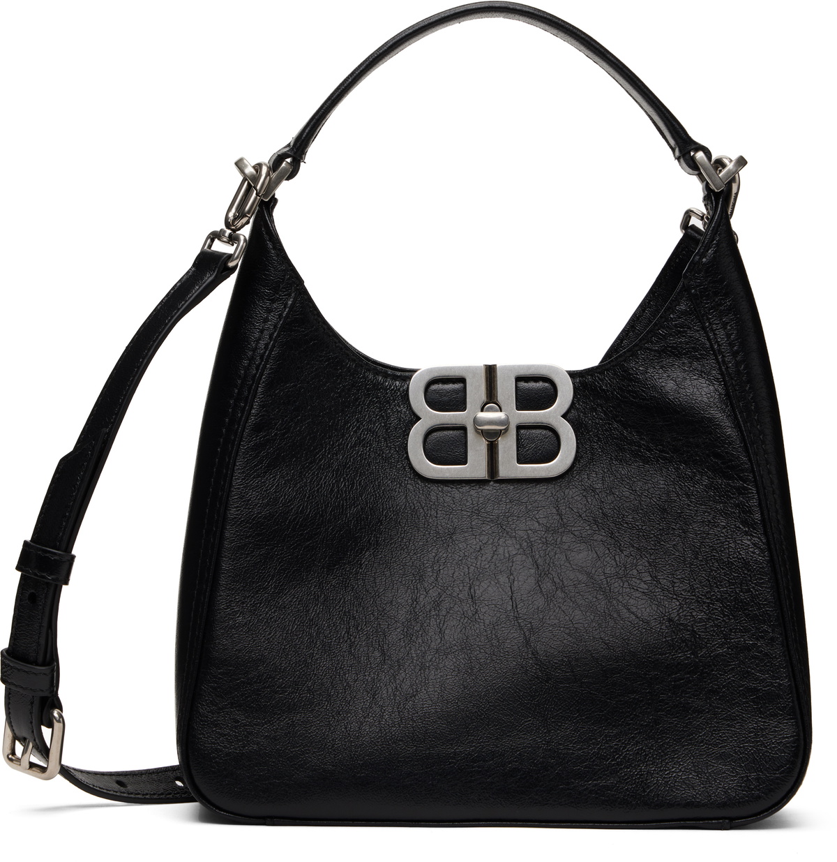 Women's Bb Soft Large Flap Bag in Black | Balenciaga US