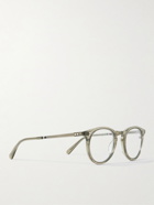 Mr Leight - Crosby C Round-Frame Acetate and White Gold-Plated Optical Glasses