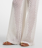 Jardin des Orangers Open-knit wool and cashmere wide-leg pants