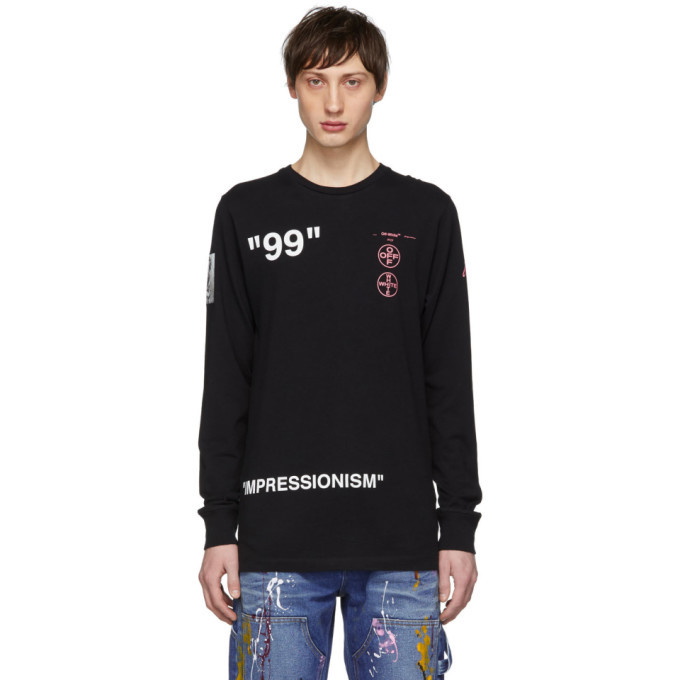Photo: Off-White SSENSE Exclusive Black Boat Long Sleeve T-Shirt