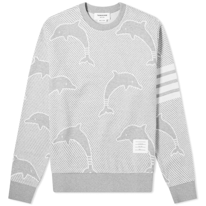 Photo: Thom Browne Dolphin Jacquard Four Bar Crew Sweat