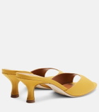 Staud Brigitte leather-trimmed mules