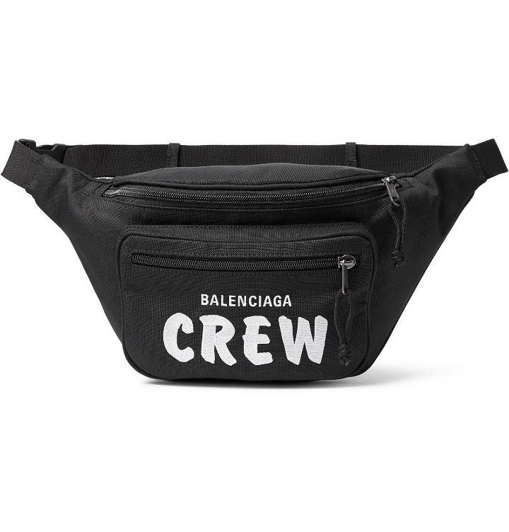 Photo: Balenciaga - Logo-Embroidered ECONYL Belt Bag - Black