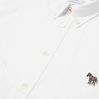 Paul Smith Men's Short Sleeve Zebra Oxford Shirt in White