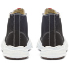 Maison MIHARA YASUHIRO Men's Hank High Original Sole Toe Cap Canvas Sneakers in Black