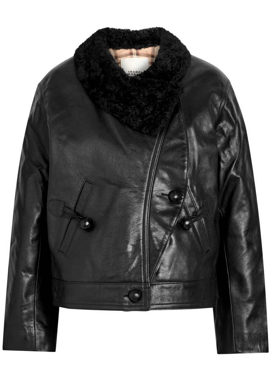Isabel Marant Briyana Quilted Leather Jacket Black