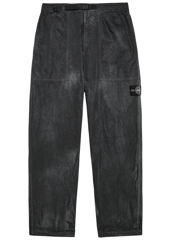 Photo: Stone Island Sprayed Straight-leg Nylon Trousers Black