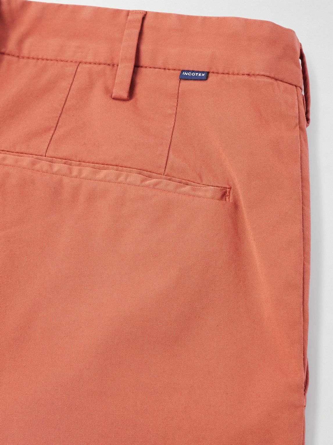 Incotex - Venezia 1951 Slim-Fit Straight-Leg Cotton-Blend Bermuda Shorts - Red