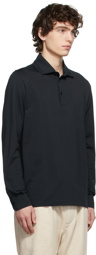 Loro Piana Navy Cotton Jersey Polo