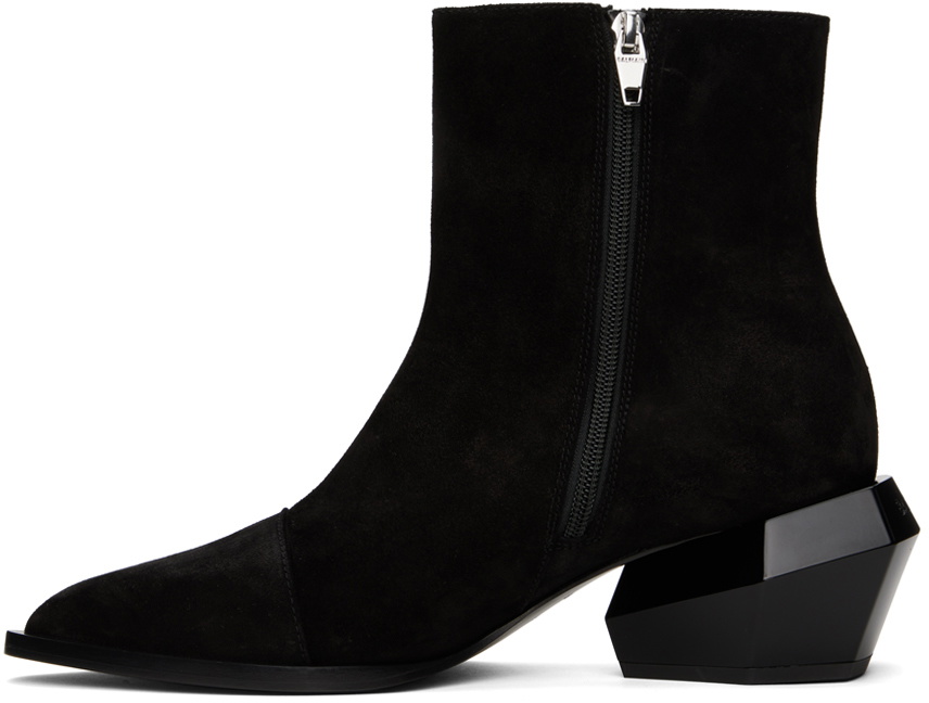 BALMAIN 26S BOOT 75 MM IN BLACK CALFSKIN