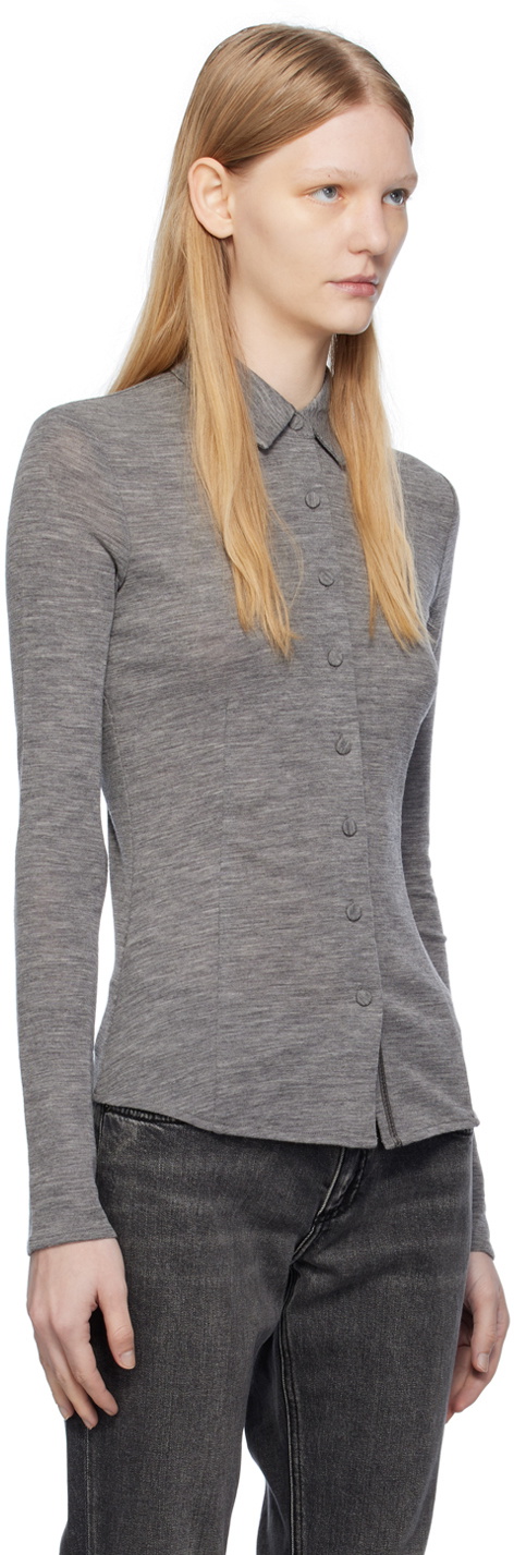 rag & bone Gray Harlow Shirt Rag and Bone
