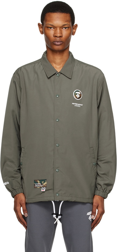 Photo: AAPE by A Bathing Ape Khaki Moonface Patch Jacket