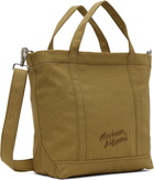 Maison Kitsuné Brown Fox Head Small Tote