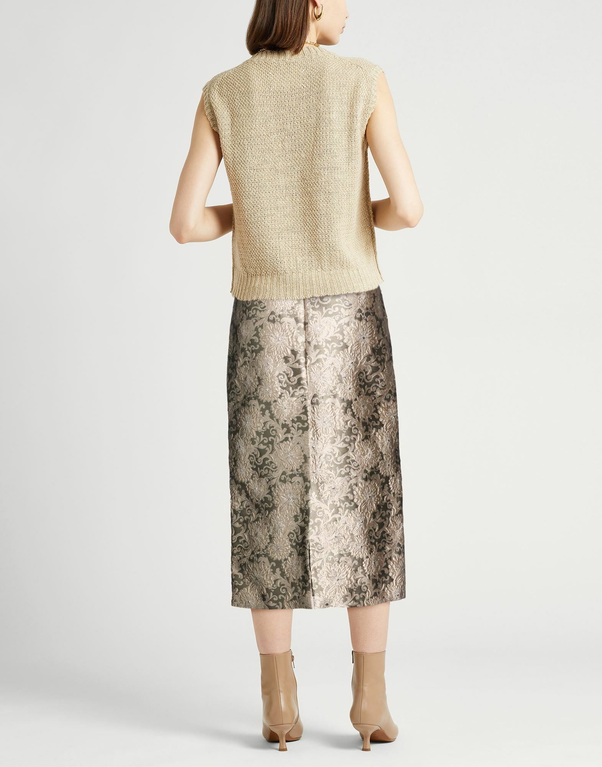 's Max Mara Womens Midi skirt in Sage green