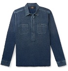 RRL - Cotton-Terry Half-Placket Shirt - Men - Blue