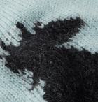 Loewe - Oversized Intarsia Mohair-Blend Sweater - Blue