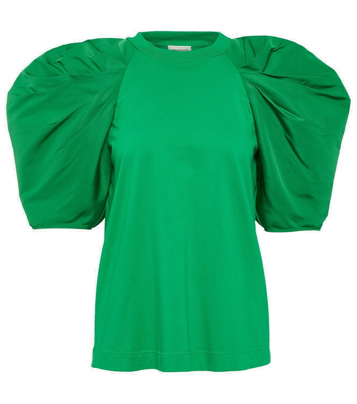 Photo: Alexander McQueen Puff-sleeve cotton jersey top