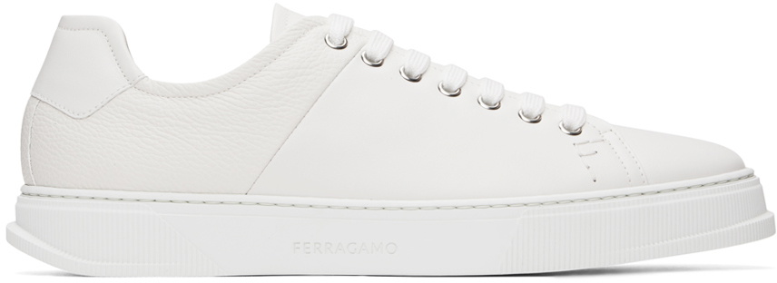 Ferragamo white sneakers best sale