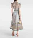Zimmermann Eden linen and silk midi dress