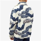Olaf Hussein Men's AOP Fleece Jacket in White/Blue