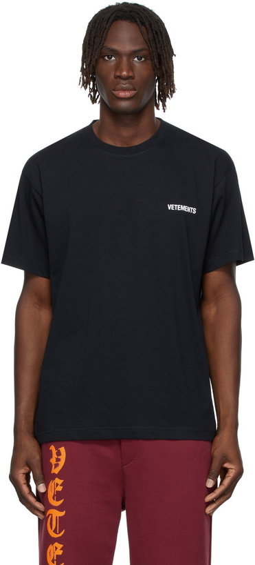 Photo: VETEMENTS SSENSE Exclusive Black Logo T-Shirt