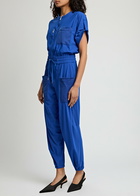 High Loyalty Stretch-jersey Jumpsuit Blue