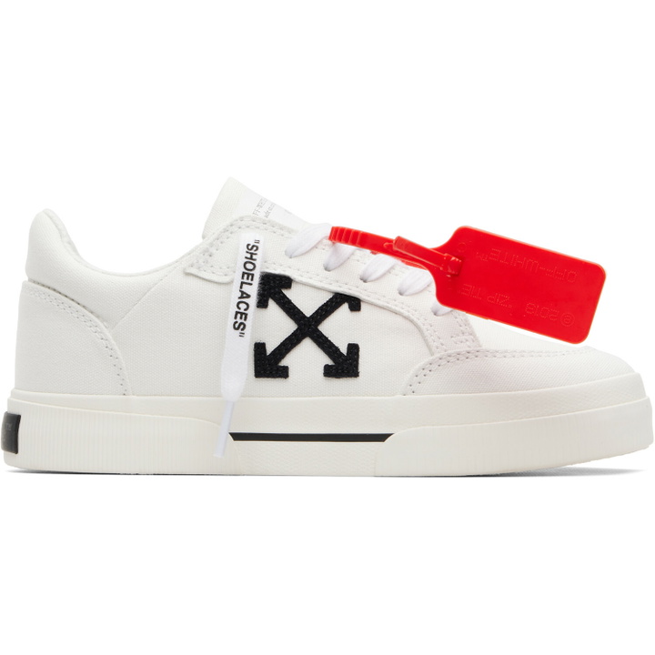 Photo: Off-White White Vulcanized Low Canvas Sneakers