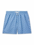 Derek Rose - Straight-Leg Mid-Length Printed Swim Shorts - Blue