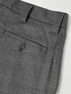 mfpen - Classic Straight-Leg Pleated Puppytooth Wool Trousers - Gray