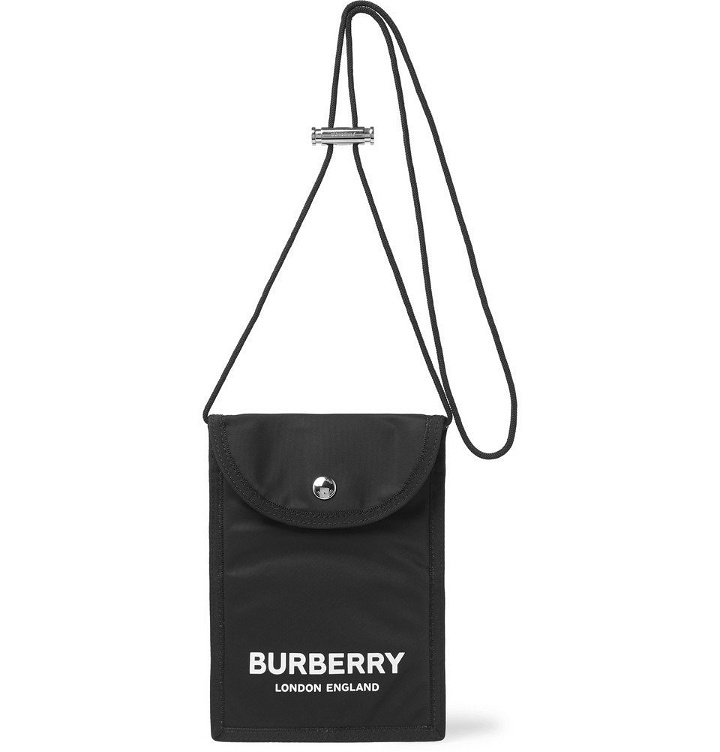 Photo: Burberry - Logo-Print Nylon Messenger Bag - Black