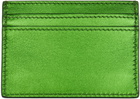 Moschino Green Metallic Card Holder