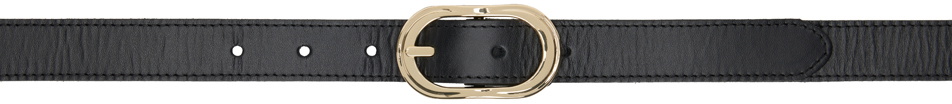 Ernest W. Baker Black Buckle Leather Belt