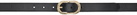 Ernest W. Baker Black Buckle Leather Belt