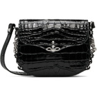 Vivienne Westwood Black Hunter Flap Crossbody Bag