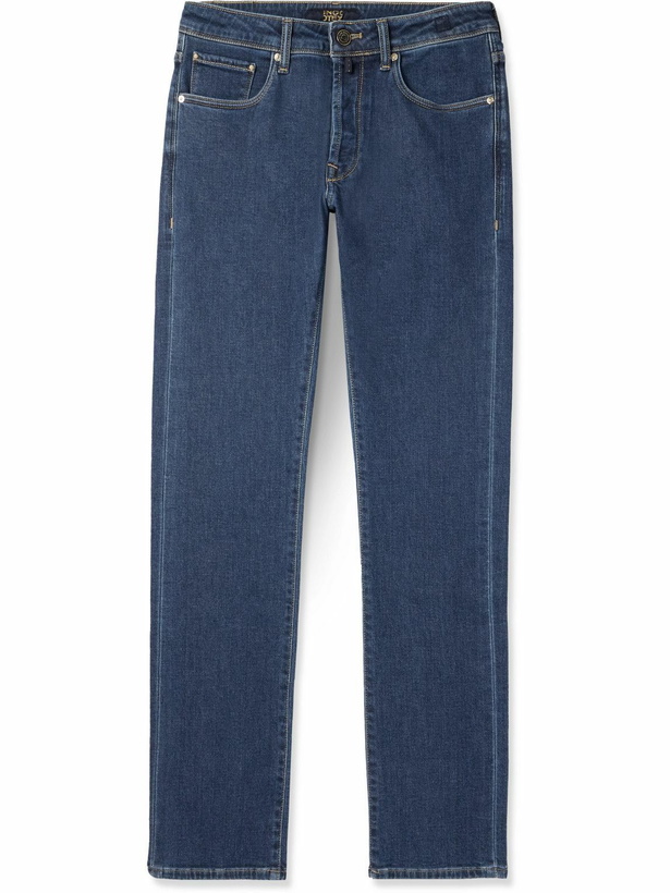 Photo: Incotex - Blue Division Slim-Fit Logo-Appliquéd Jeans - Blue