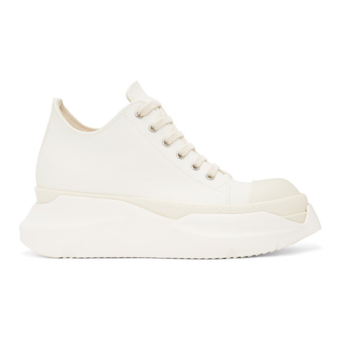 Photo: Rick Owens Drkshdw White Abstract Low Sneakers