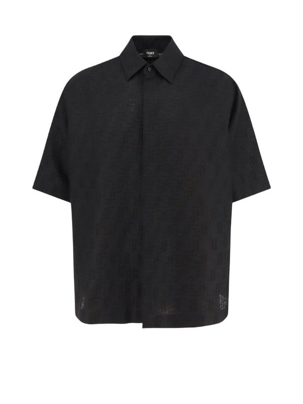 Photo: Fendi Black Linen Blend Shirt