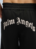 Palm Angels Back Curved Logo Track Shorts
