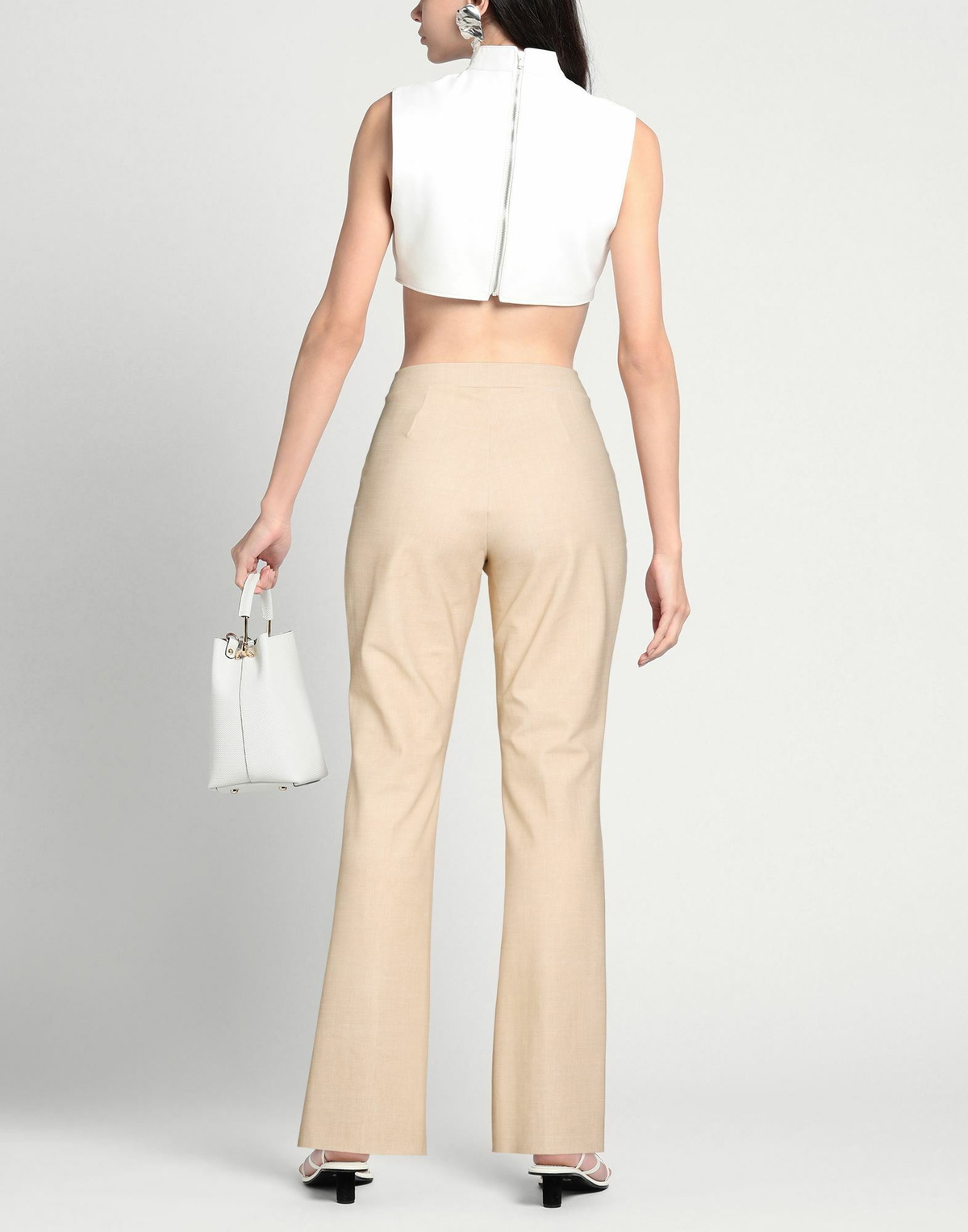 Chiara Boni La Petite Robe Womens Pants in Beige