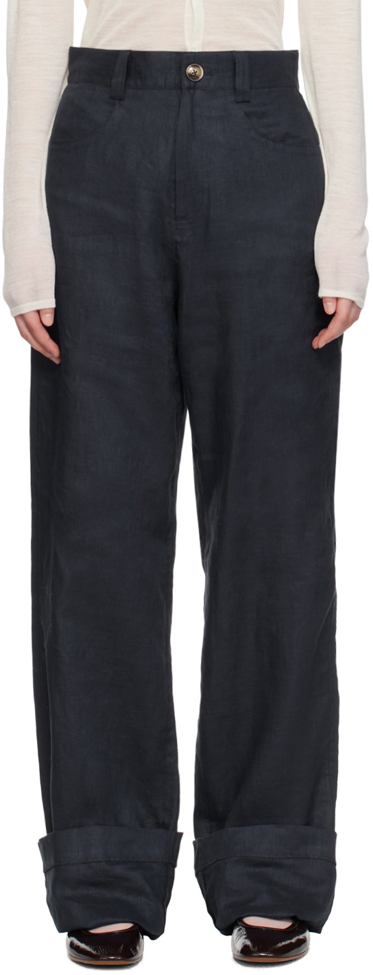 Caro Editions Navy Annika Trousers