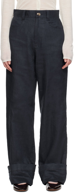 Photo: Caro Editions Navy Annika Trousers
