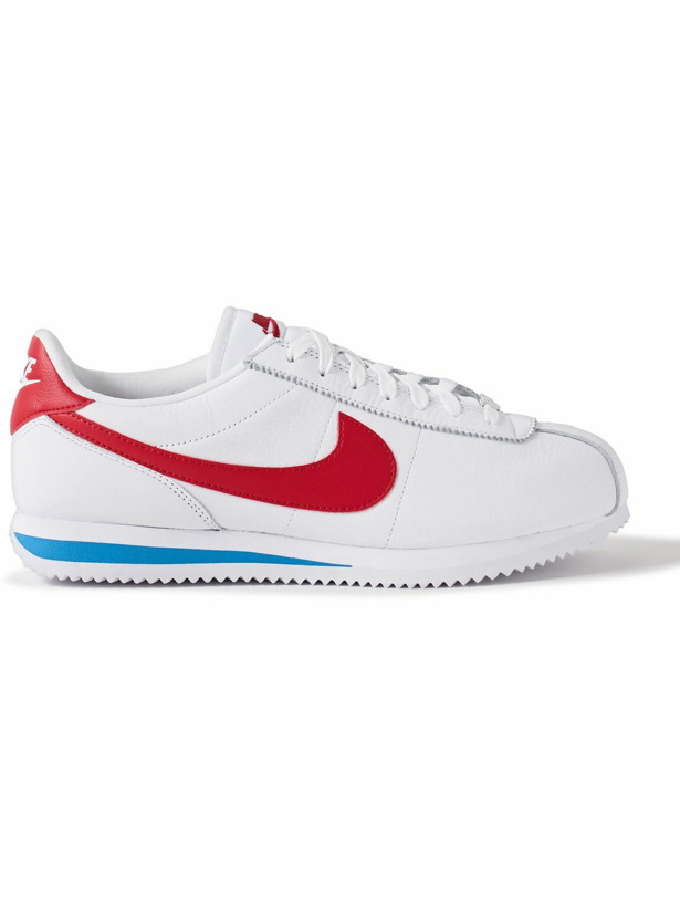 Photo: Nike - Cortez Mesh-Trimmed Leather Sneakers - White