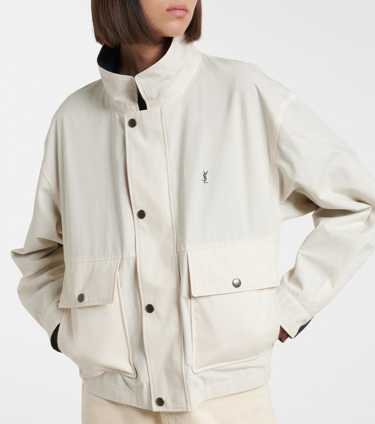 Saint Laurent Reversible cotton blouson jacket