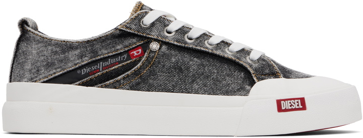 Photo: Diesel Gray & White S-Athos Nmd Low Sneakers