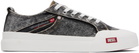 Diesel Gray & White S-Athos Nmd Low Sneakers