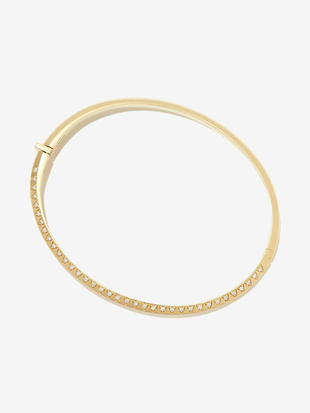 Harwell Godfrey 18K Yellow Gold Skinny Talisman Diamond Bangle Bracelet