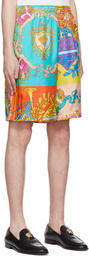 Versace Multicolor Silk Shorts