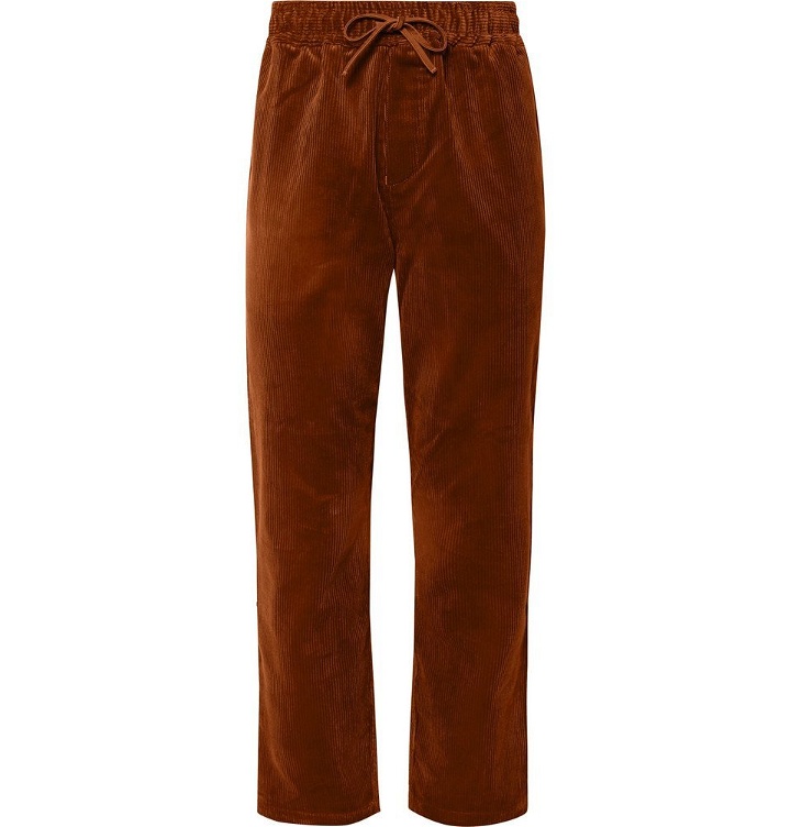 Photo: YMC - Wide-Leg Cotton-Corduroy Drawstring Trousers - Men - Brown