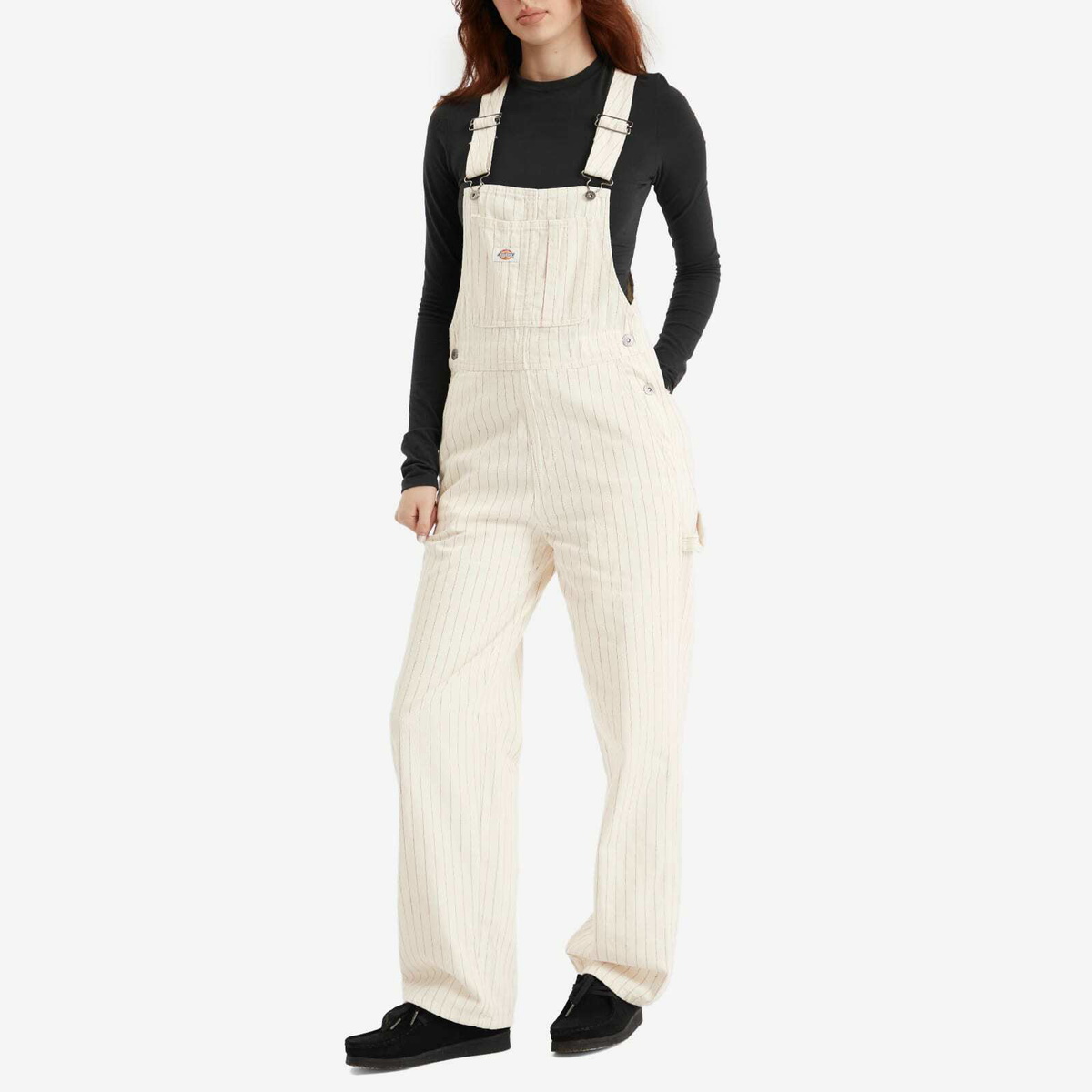 Dickies Women's Service Bib Overalls in Egret